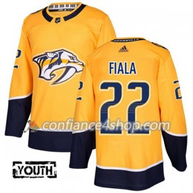 Adidas Maillot de Hockey Nashville Predators Kevin Fiala 22 2017-2018 Or Authentic - Enfant
